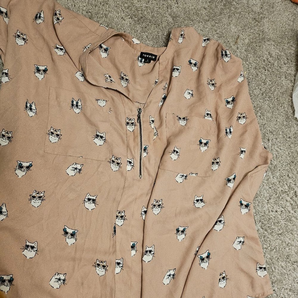 Torrid Cat Blouse